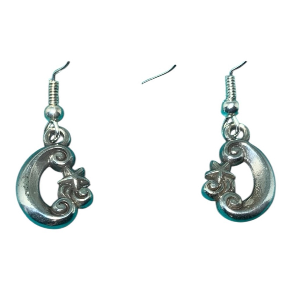 BRIGHTON silver crescent moons "DREAM" French Wire earrings 1441 - Picture 4 of 4